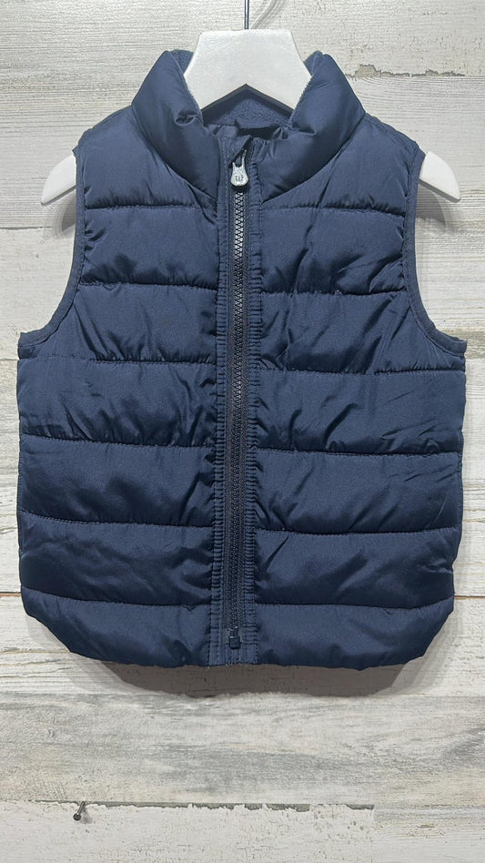 Gap Puffer Vest Kids 2T Navy Blue ColdControl Water Resistant EUC0
