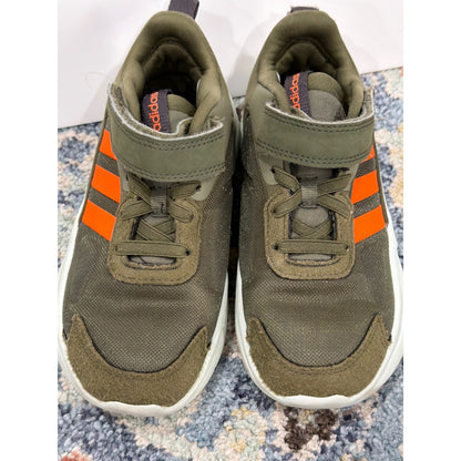 Adidas Tensaur Run 2.0 Sneakers Boys 12K Olive Green Orange Sporty5