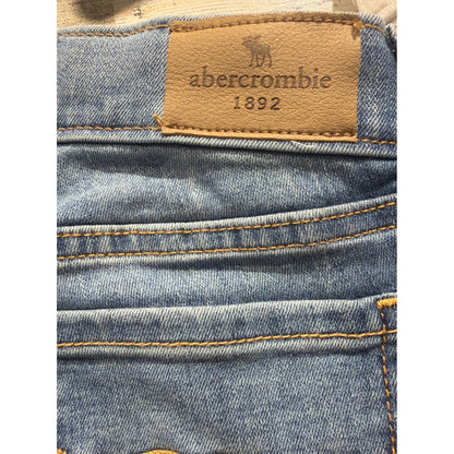 Abercrombie Kids Jeans Bundle Girls 11/12 Blue White Distressed Adjustable Waist4