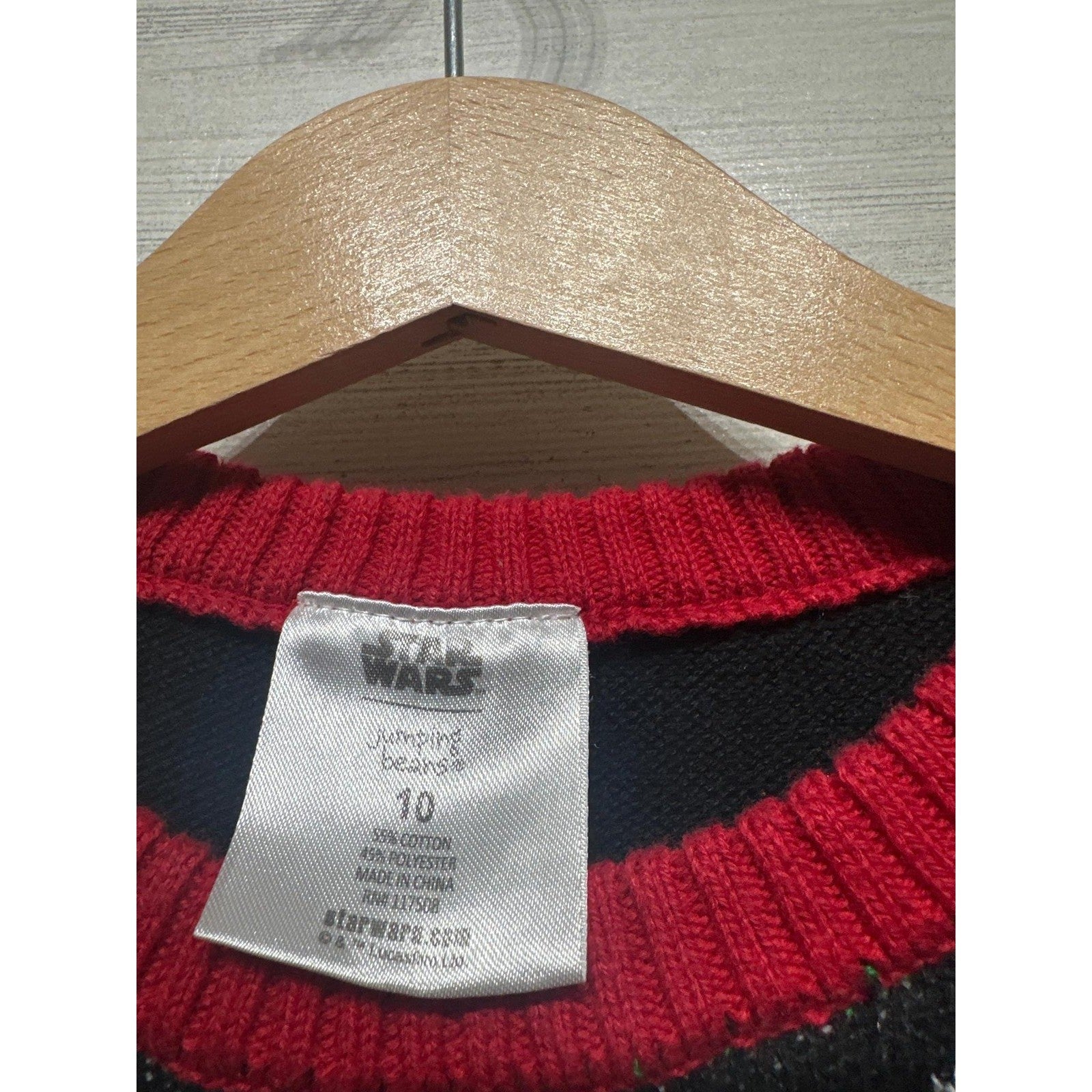 Star Wars Jumping Beans Sweater Boys 10 Black Darth Vader Ugly Christmas EUC1
