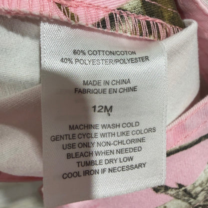 Bass Pro Shops Overalls Girls 12M Pink Realtree Camo Outdoors *Flawed4