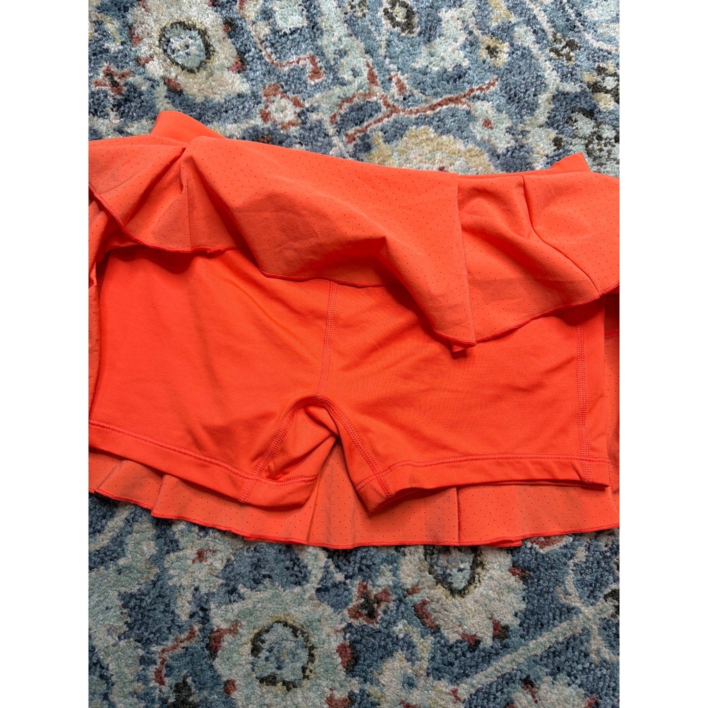 Nike Victory Skort Women Small Orange Pleated Dri-FIT Perforated EUC6