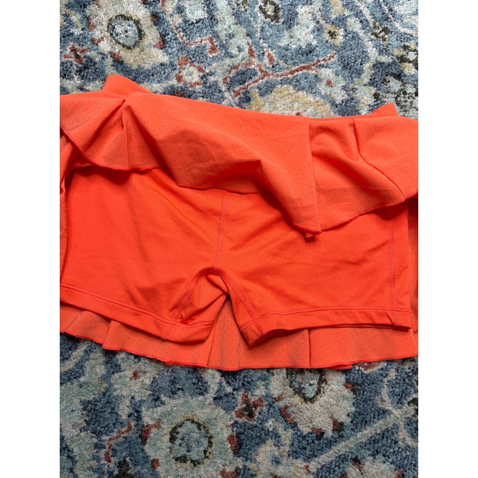 Nike Victory Skort Women Small Orange Pleated Dri-FIT Perforated EUC6