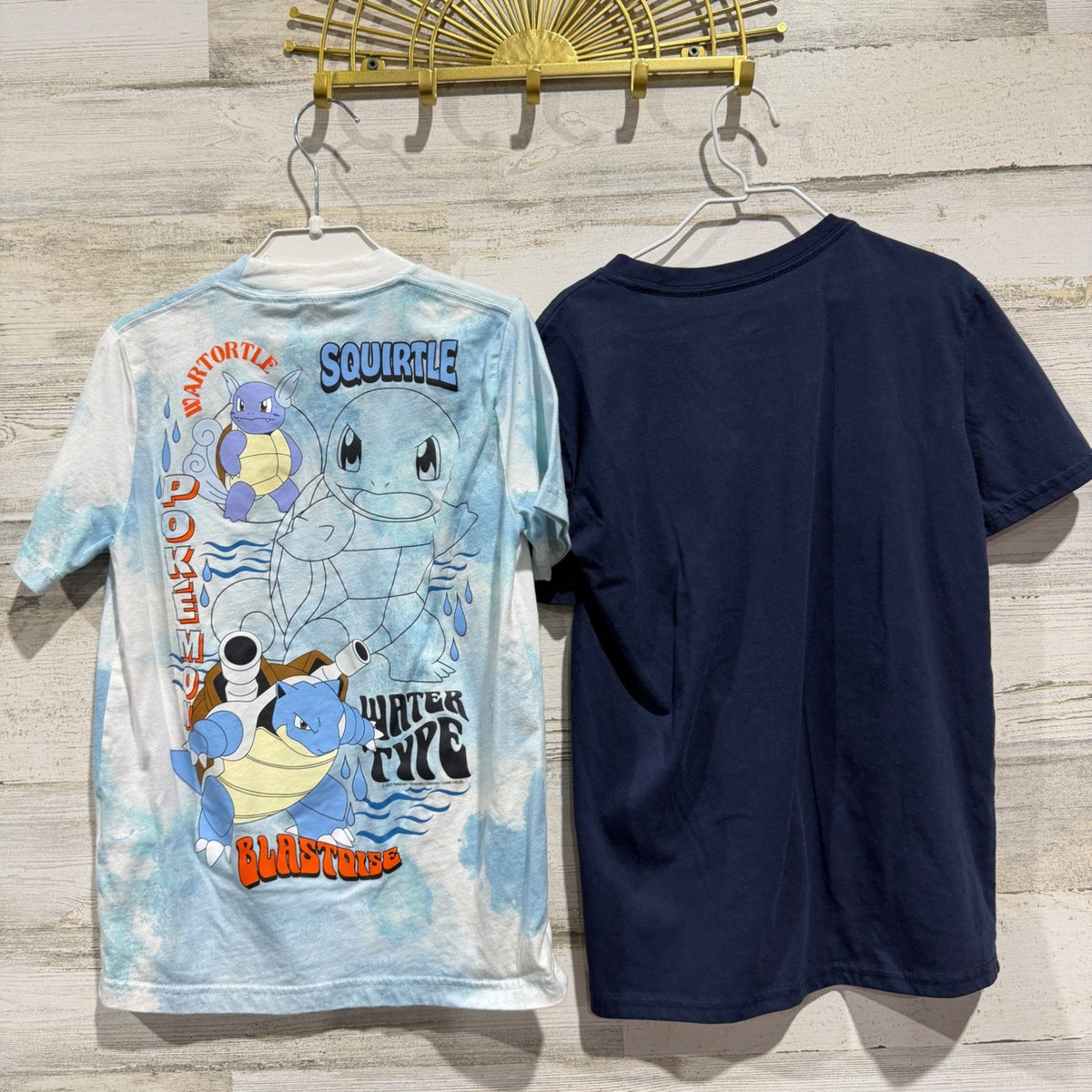 Abercrombie Champion T-Shirt Bundle Boys 7/8 Blue Pokemon Graphic *Flawed6
