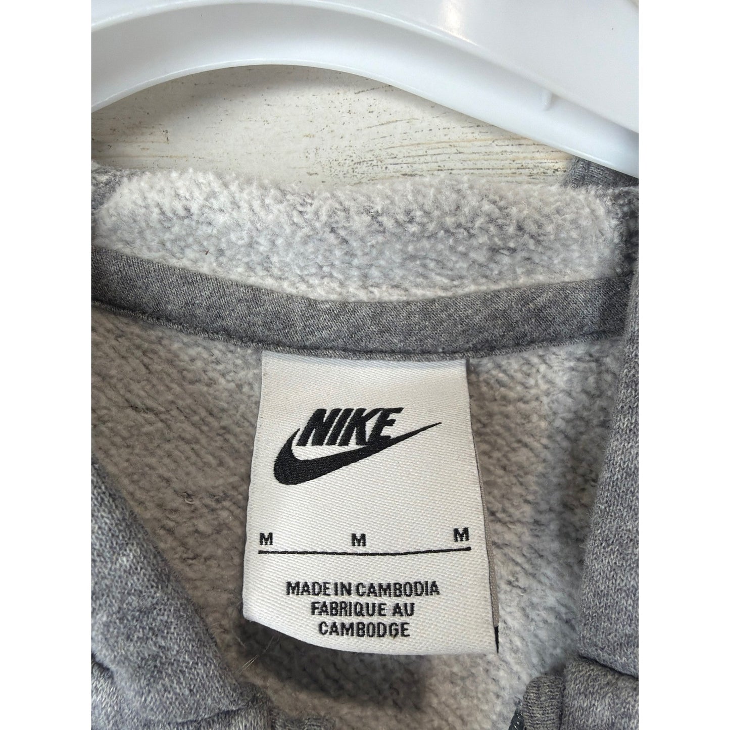 Nike Full Zip Hoodie Kids Youth Medium Gray Fleece Sportswear Athleisure EUC2
