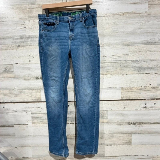 Levi's 511 Slim Jeans Boys 20 Reg 30x32 Blue Adjustable Waist Denim *Flawed0