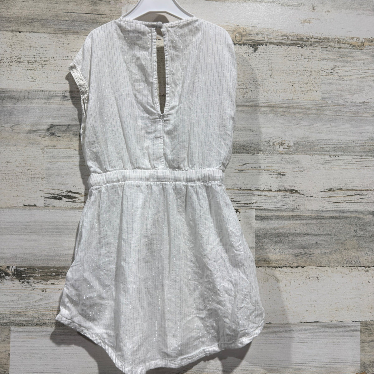 Abercrombie Kids Coverup Dress Girls 5/6 White Metallic Lace Boho Summer4