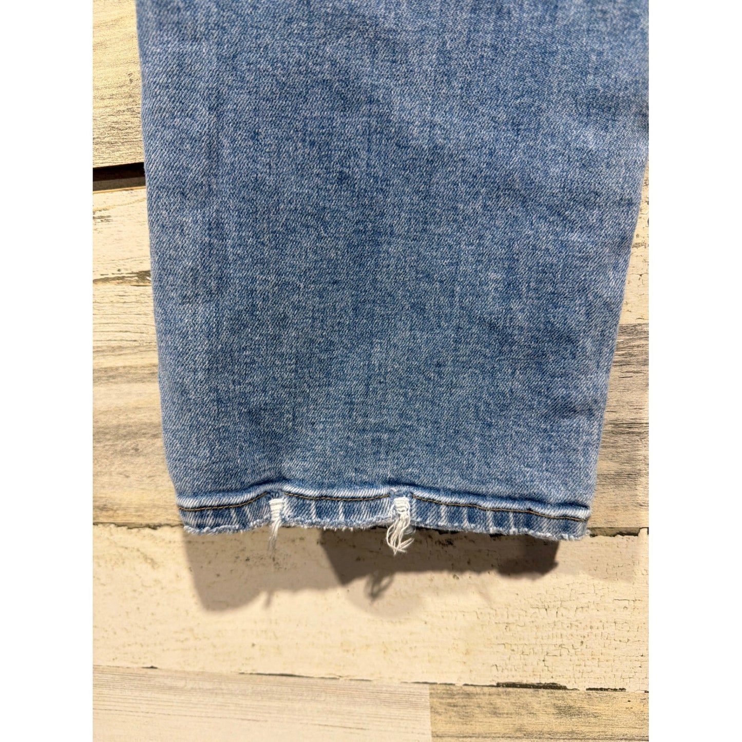 Flying Monkey Wide Leg Jeans Girls 7 Blue Mid Rise Adjustable Waist Skater EUC3
