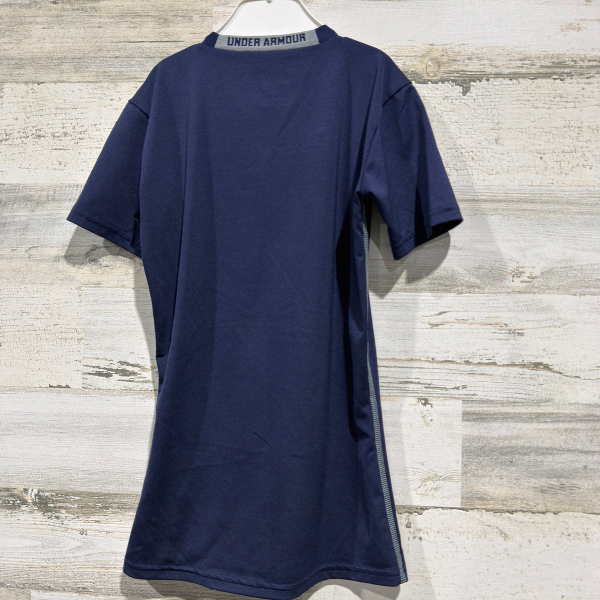 Under Armour Shirt Boys XS Blue HeatGear Compression Athletic *Flawed6
