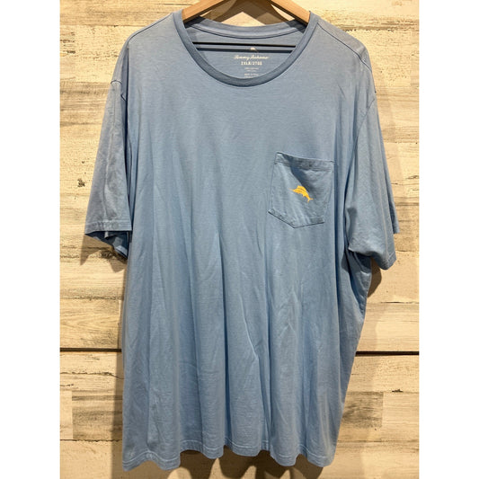 Tommy Bahama Pocket T-Shirt Mens 2XLB Blue Marlin Logo Coastal EUC0
