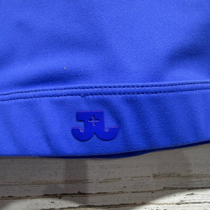 Jo+Jax Polo Crop Top Women XXS Royal Blue Polyester Spandex Activewear Dance EUC2