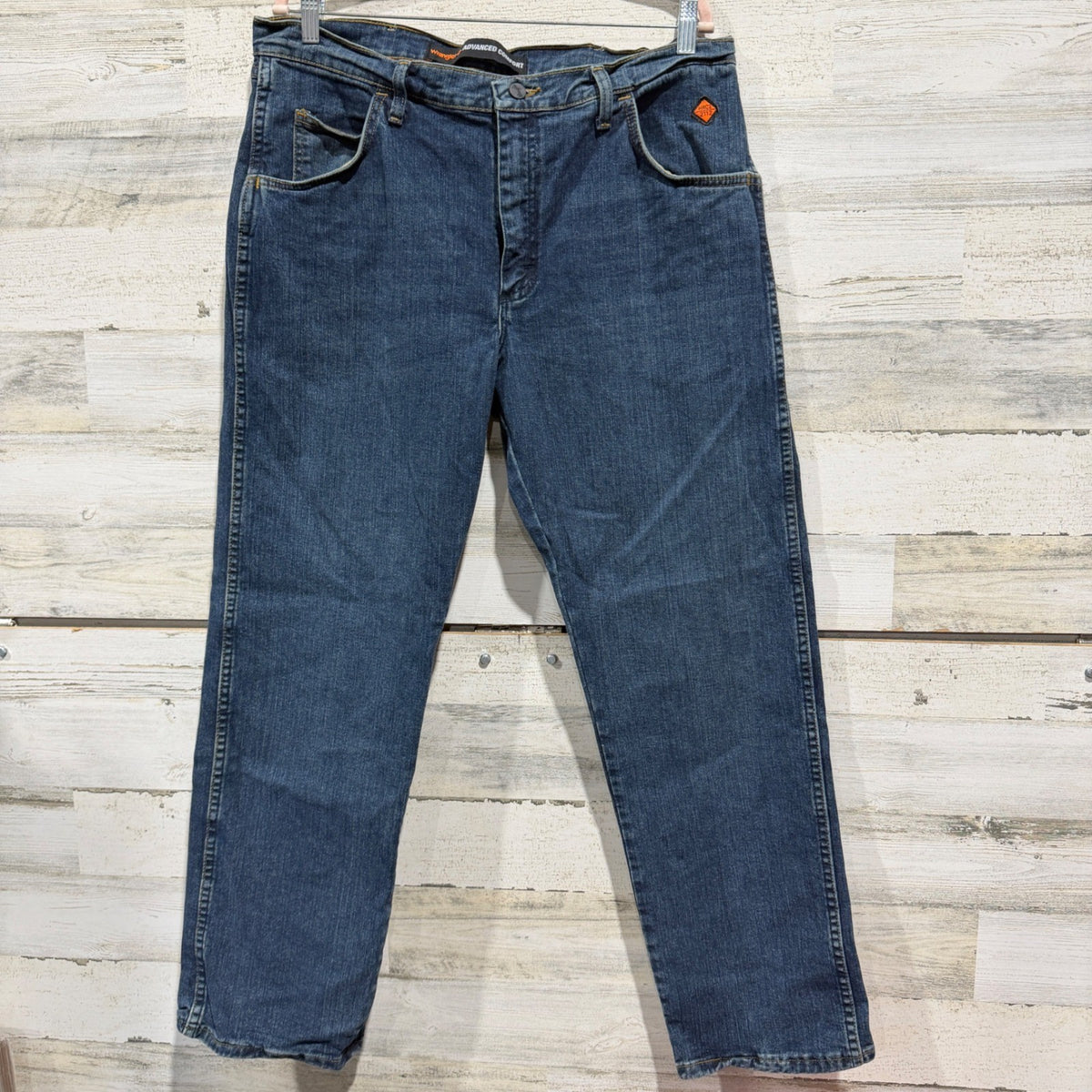 Wrangler FR Jeans Men 36x30 Blue Advanced Comfort Flame Resistant HRC2 Work0