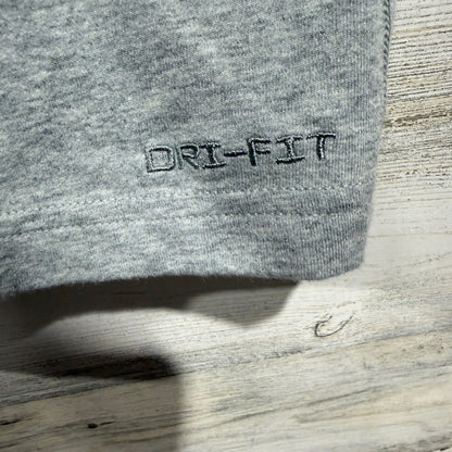 Nike Dri-Fit Tee T-Shirt Men 4XL-T Gray Cotton Poly Blend Sporty Athletic4