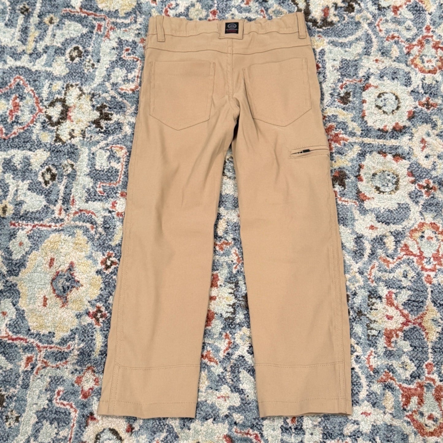 Wrangler ATG Utility Pants Boys 6 Khaki Stretch Hiking Outdoor EUC5