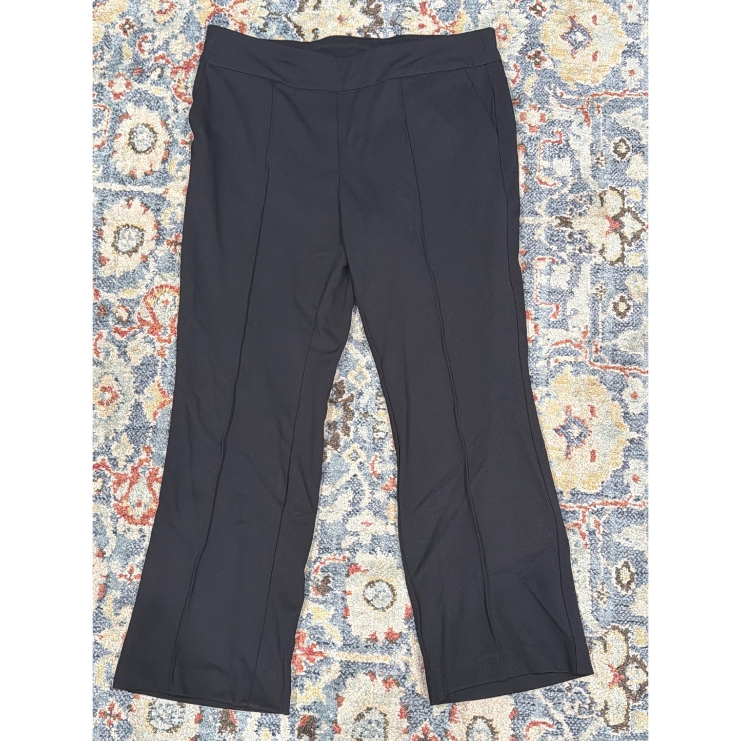 Counterparts Dress Pants Women 1X Black Pull On Bootcut Career Office NWT0