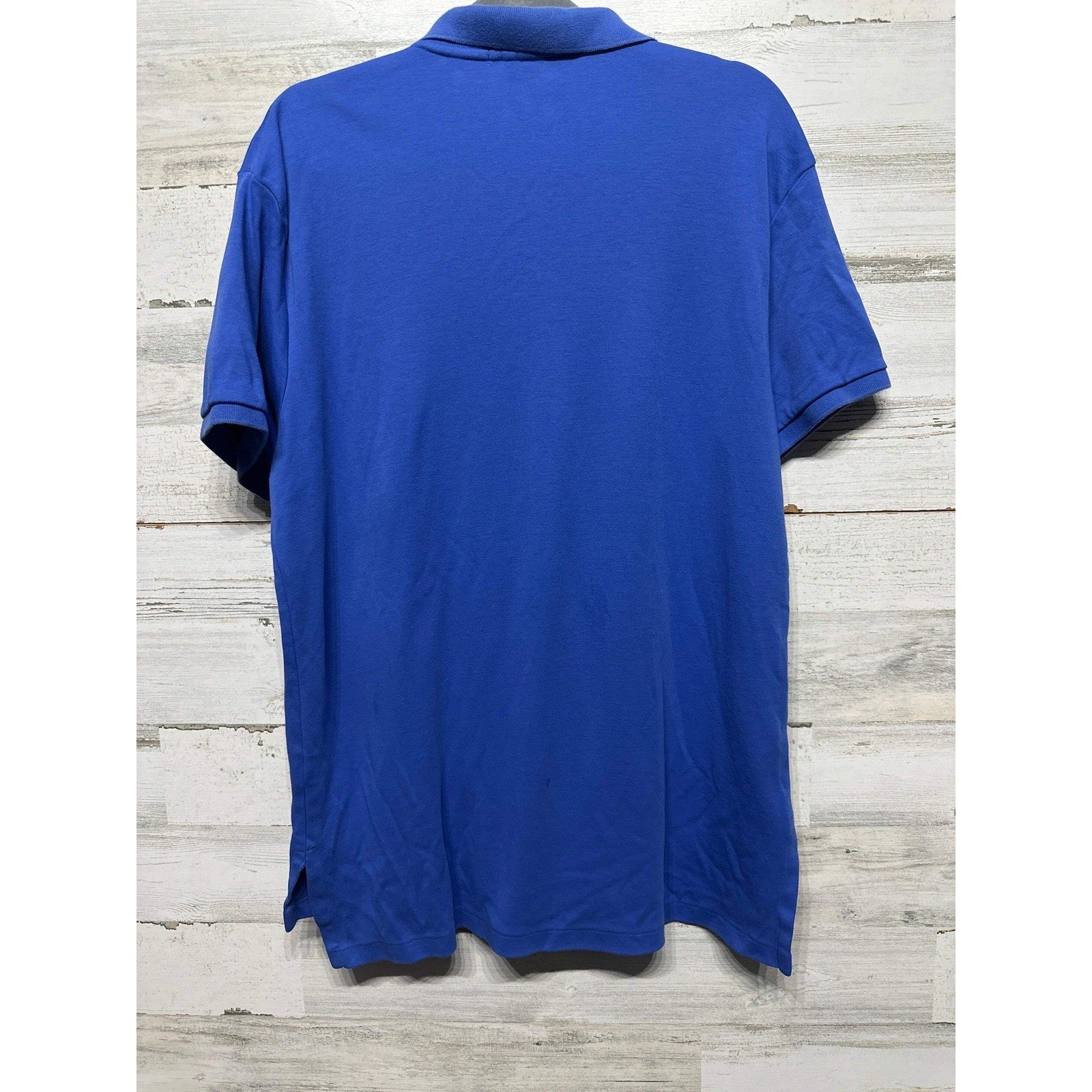 Polo Ralph Lauren Polo Shirt Mens Large Blue Custom Fit Short Sleeve EUC3