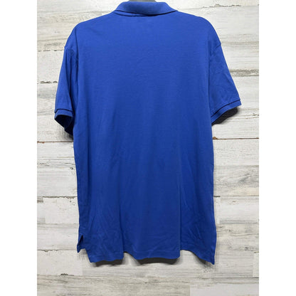 Polo Ralph Lauren Polo Shirt Mens Large Blue Custom Fit Short Sleeve EUC3