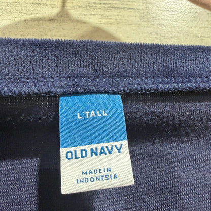 Old Navy Velour Lounge Set Women L/M Tall Navy Blue Velvet Pajamas Y2K Style1