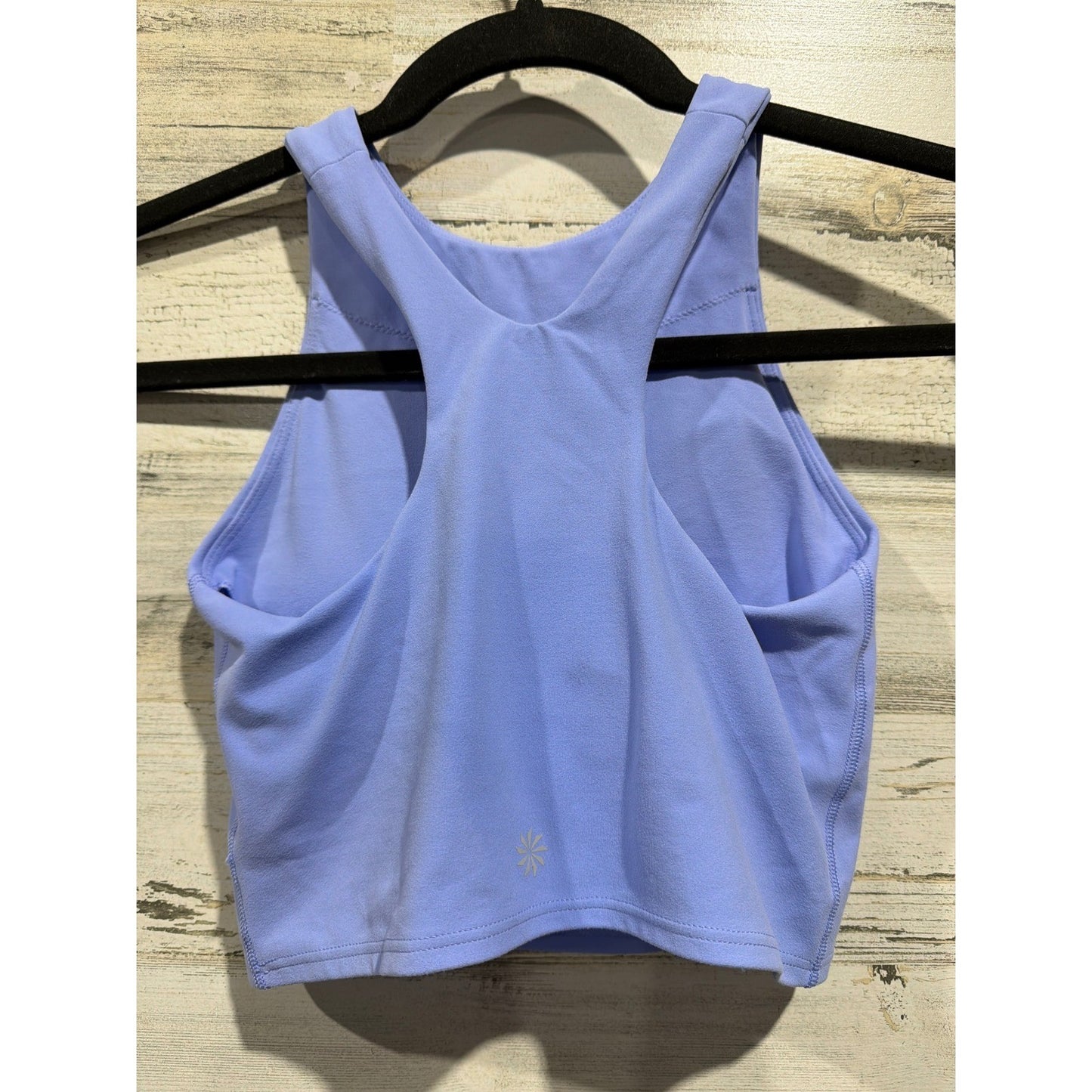Athleta Conscious Crop Tank Women XXS Blue Powervita Yoga Sports Bra EUC1