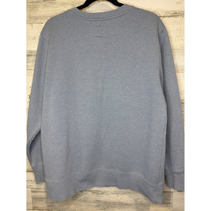 Burlebo Sweatshirt Women Large Blue Distressed Texas TX Graphic Flawed*6