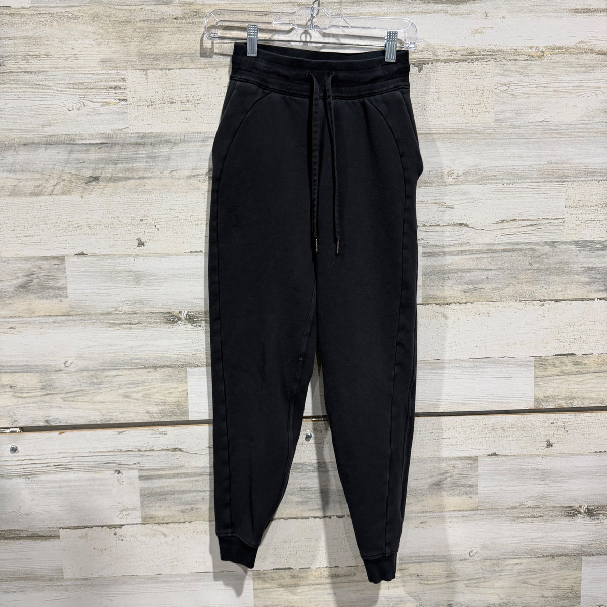 Lululemon Scuba High-Rise Jogger Women 2 Black Cotton Blend Fleece GUC*0