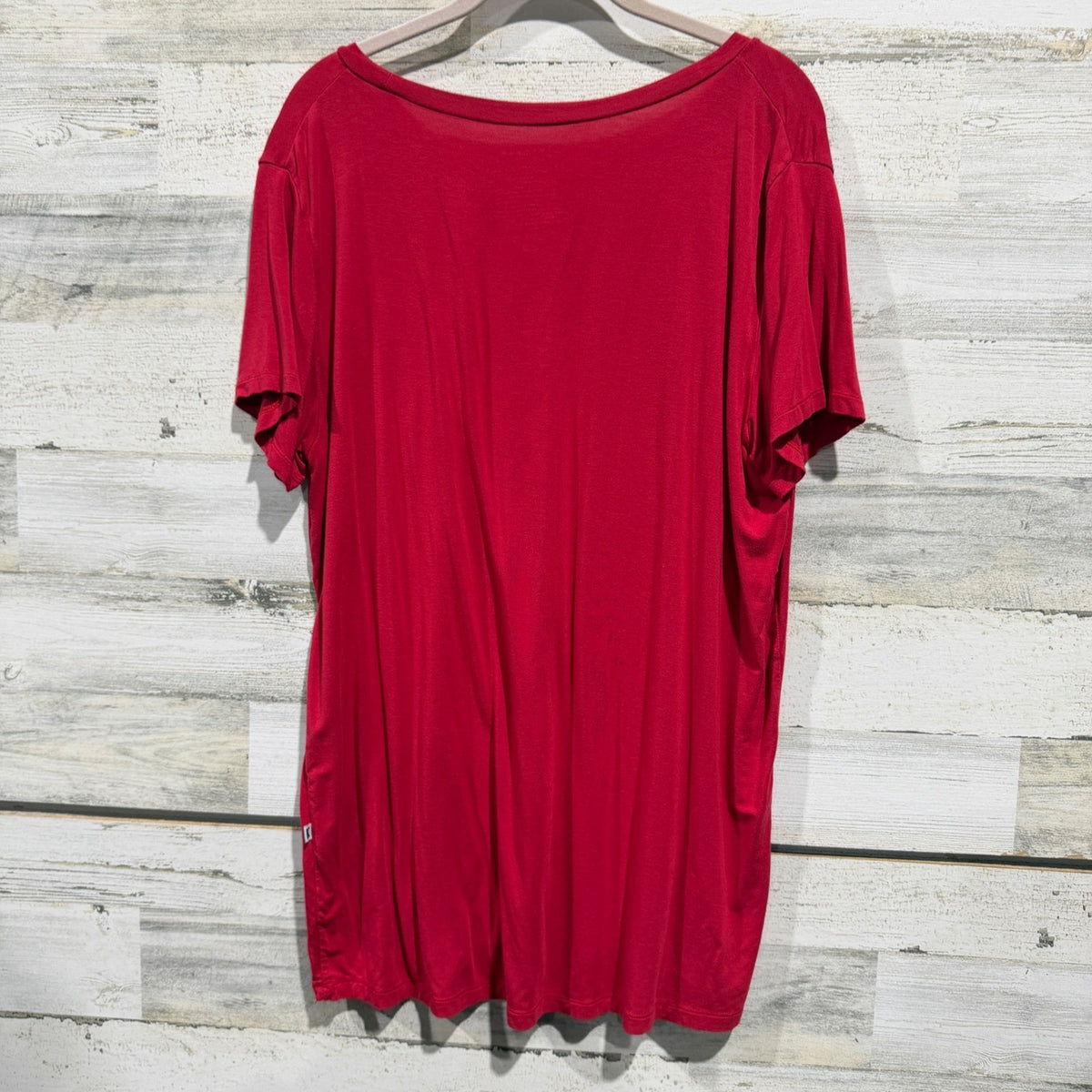 Kickee Short Sleeve Tee Shirt Womens XXL Red Bamboo Viscose Solid Casual2