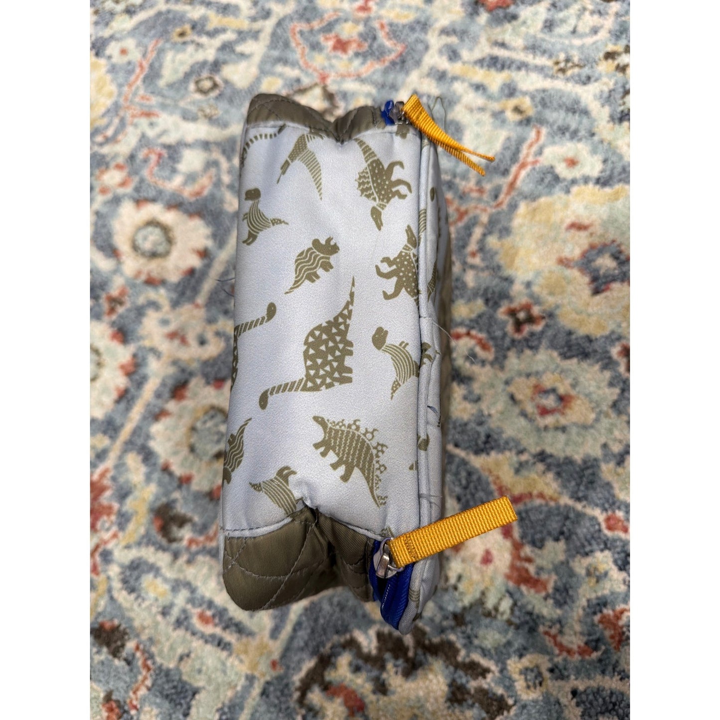 Matilda Jane Lunch Kit Boys Grey Green Dinosaur Quilted Embroidered Brian GUC6