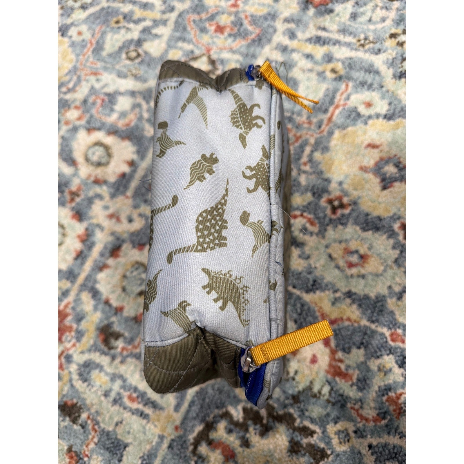 Matilda Jane Lunch Kit Boys Grey Green Dinosaur Quilted Embroidered Brian GUC6