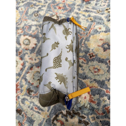Matilda Jane Lunch Kit Boys Grey Green Dinosaur Quilted Embroidered Brian GUC6