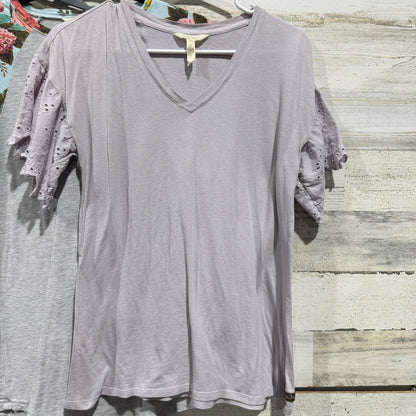 Matilda Jane Lot Women Small Lavender Floral Striped Cotton Blend Bundle EUC1