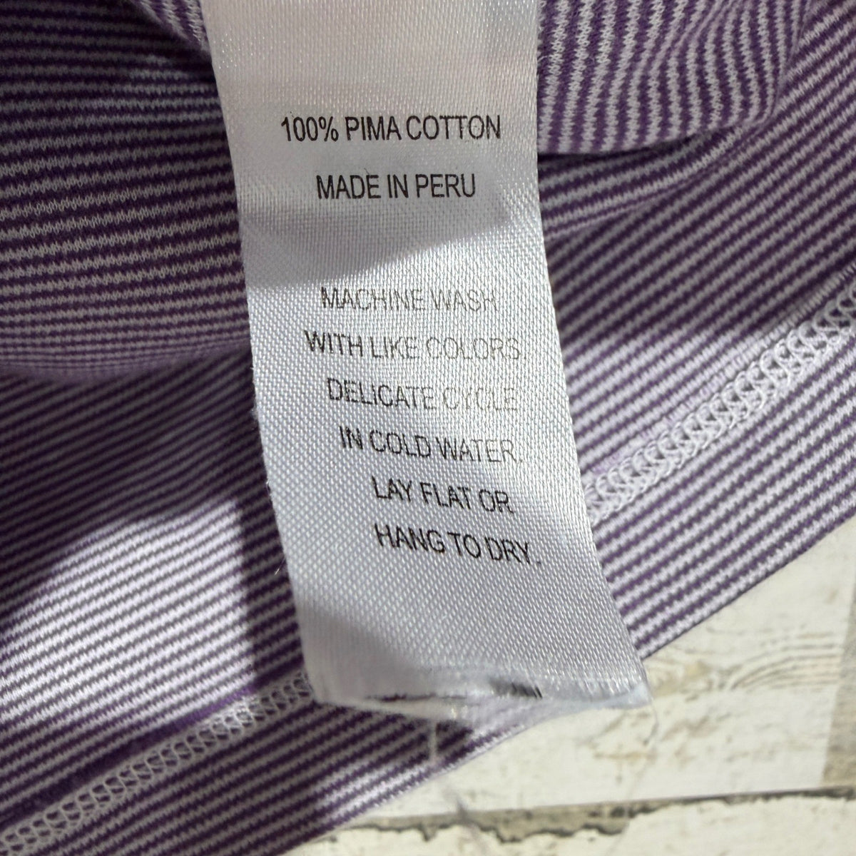 Lila and Hayes Polo Shirt Boys 4T Purple Striped Pima Cotton Classic EUC2