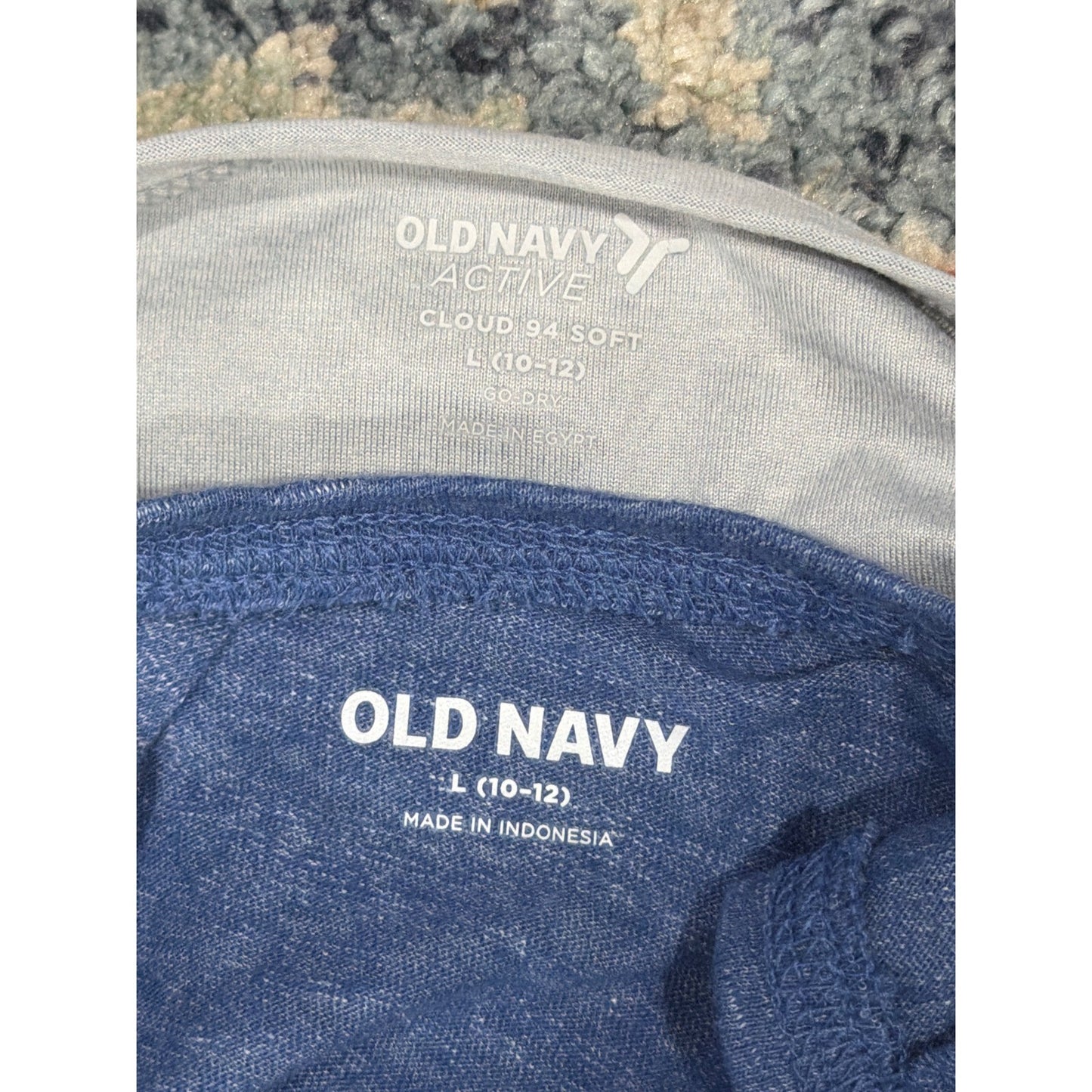 Old Navy Shirt Bundle Girls 10/12 Blue Grey Tank Tee Active Basics Casual EUC2