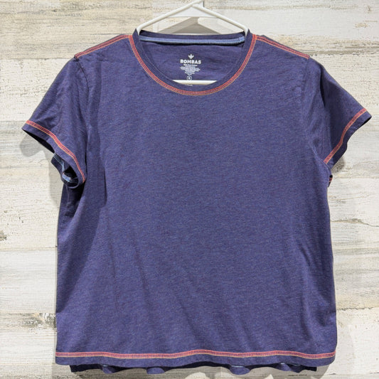Bombas Pima Cotton T-Shirt Women's Small Contrast Stitch Casual0