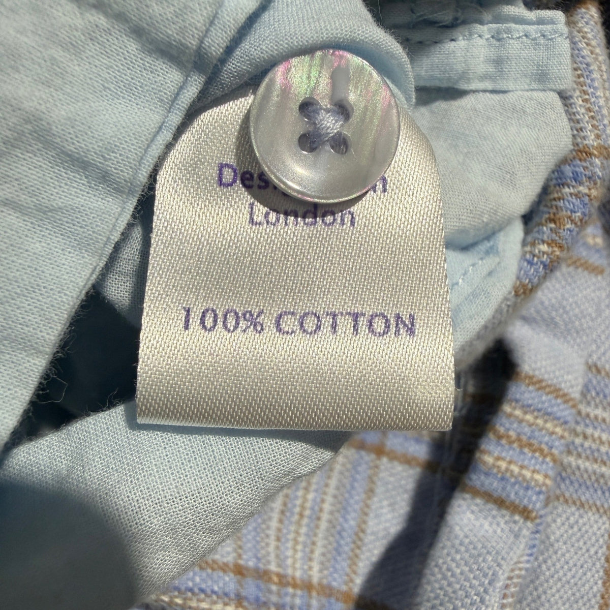 Rachel Riley Smocked Plaid Dress Girls 2Y Blue Cotton Classic British EUC4