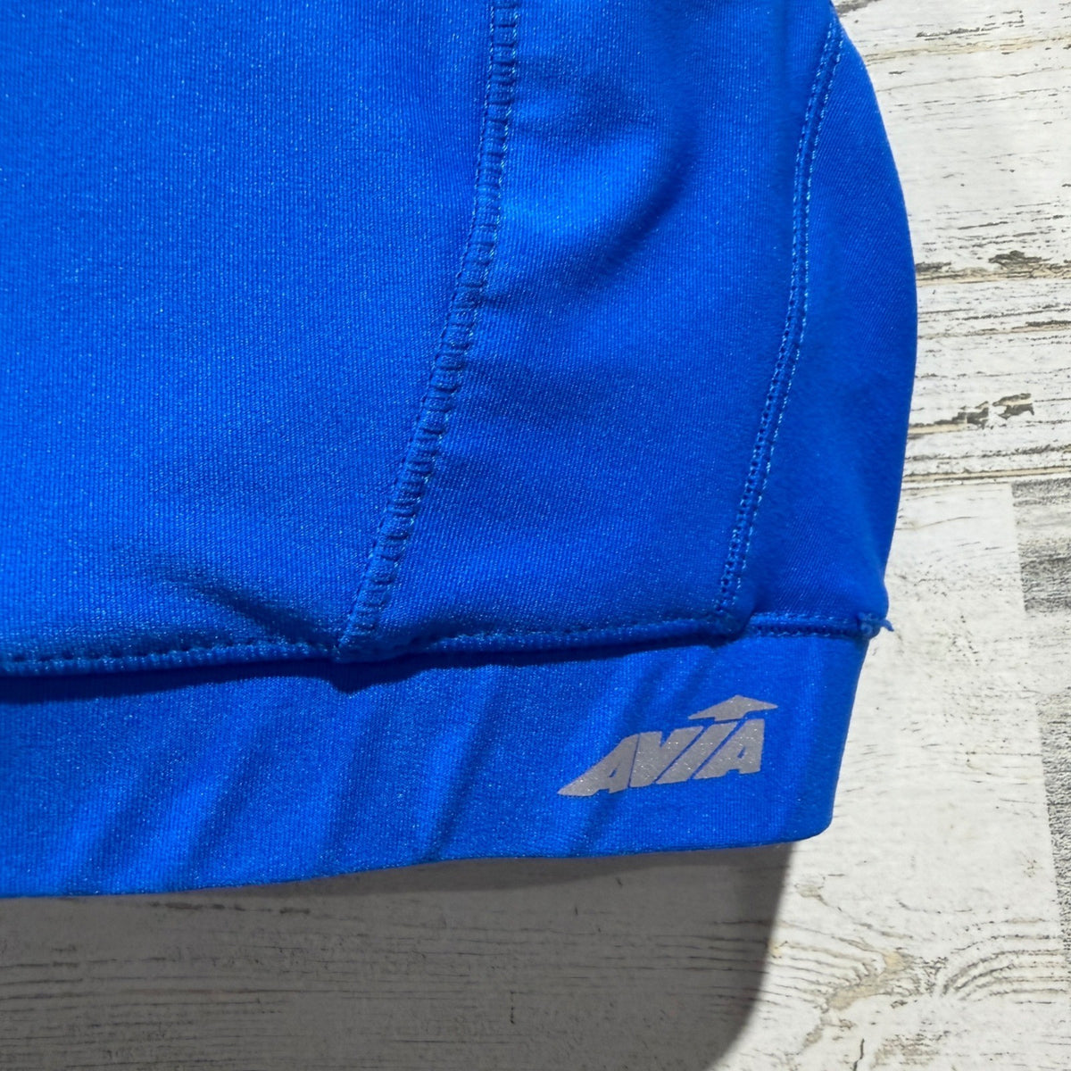 Avia Sports Bra Women XXL Blue Polyester Spandex Activewear Sports Dance1