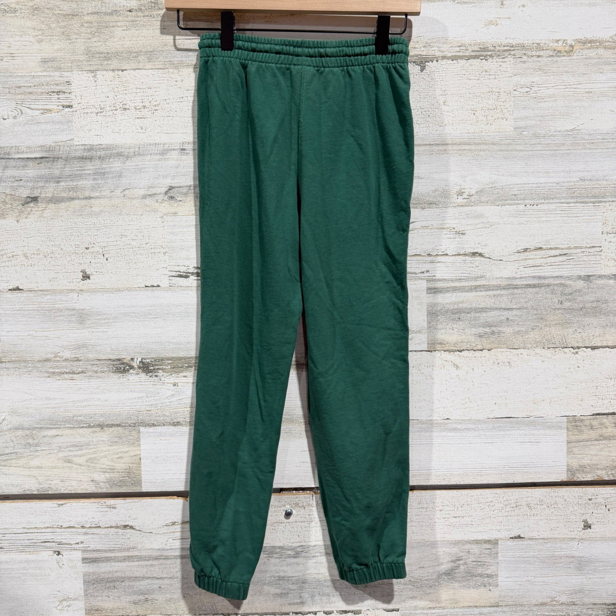 Hanna Andersson Jogger Sweatpants Boys 8 Green Cotton Basic EUC2