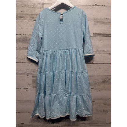 Swoon Baby Dress Girls Size 10 Light Blue Polka Dot Tiered NWT4