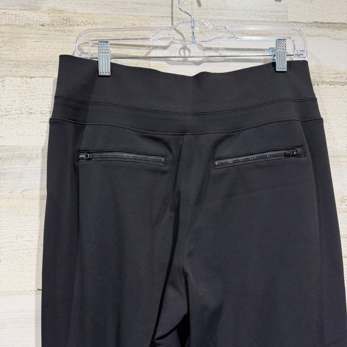 Athletica Venice Wide Leg Pants Women M Black Nylon Spandex Athleisure EUC3