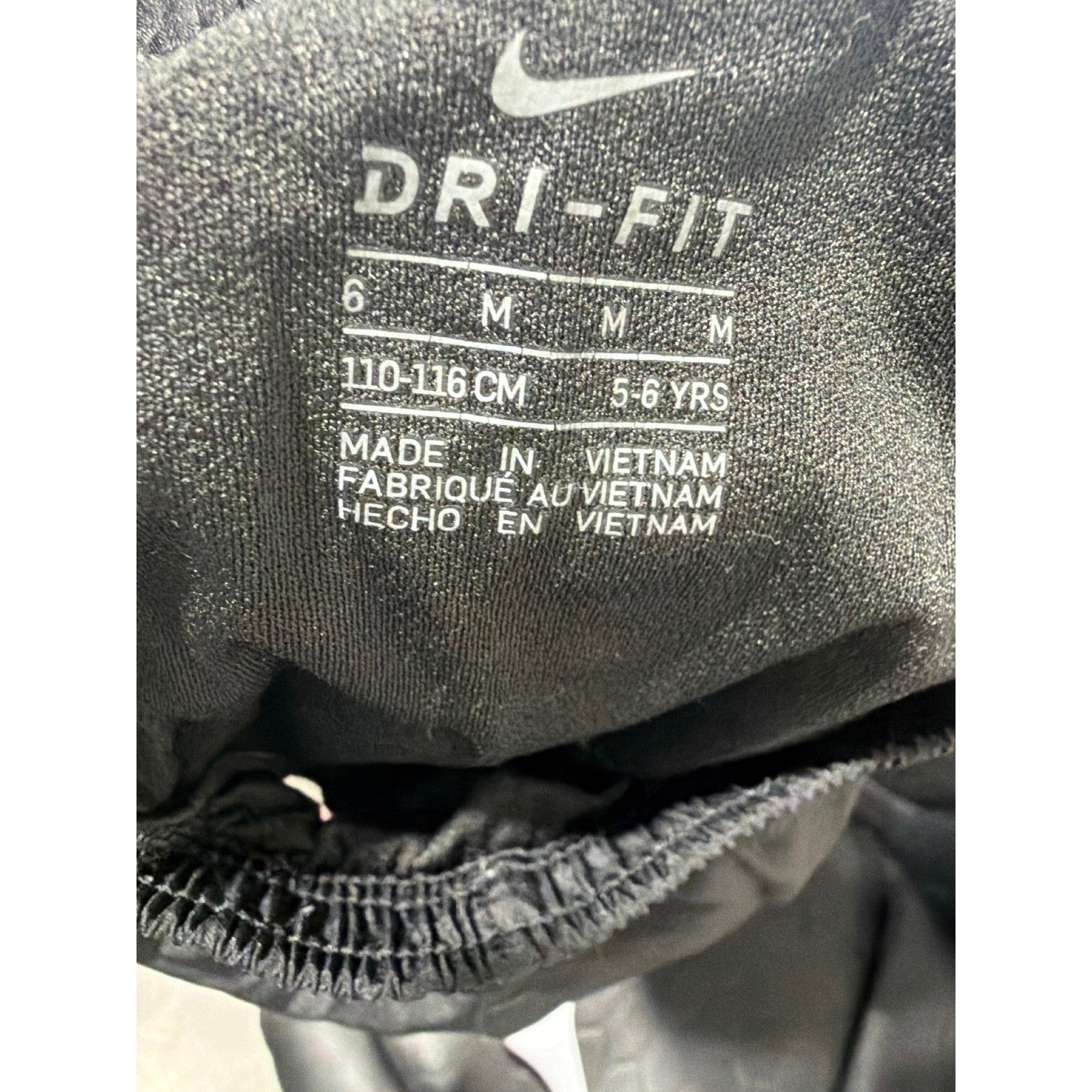 Nike Dri-FIT Shorts Girls Size 6 Black Pink Mesh Athletic Sporty *Flawed4
