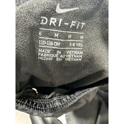Nike Dri-FIT Shorts Girls Size 6 Black Pink Mesh Athletic Sporty *Flawed4