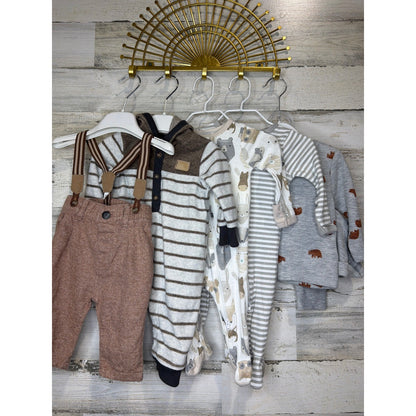 Cloud Island Carters Cat & Jack Baby Boy 0-3M Brown Blue Bundle Woodland0