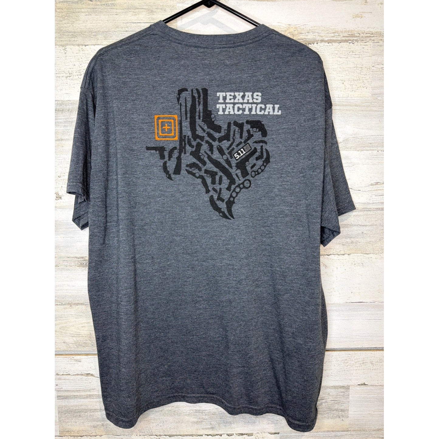 5.11 Tactical T-Shirt Men XL Gray Texas Graphic Short Sleeve Outdoor EUC3