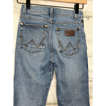 Wrangler Retro Slim Straight Jeans Boys 12 Slim Blue Denim Cowboy Western EUC3