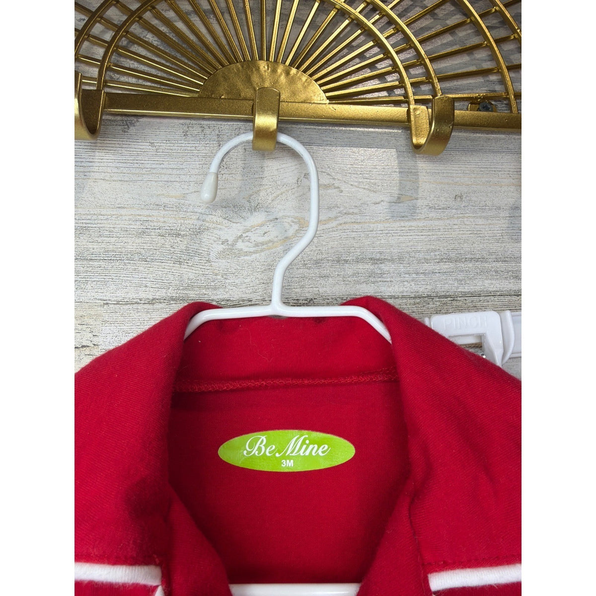 Be Mine Pajama Set Baby 3 Months Red Santa Claus Holiday Classic EUC2