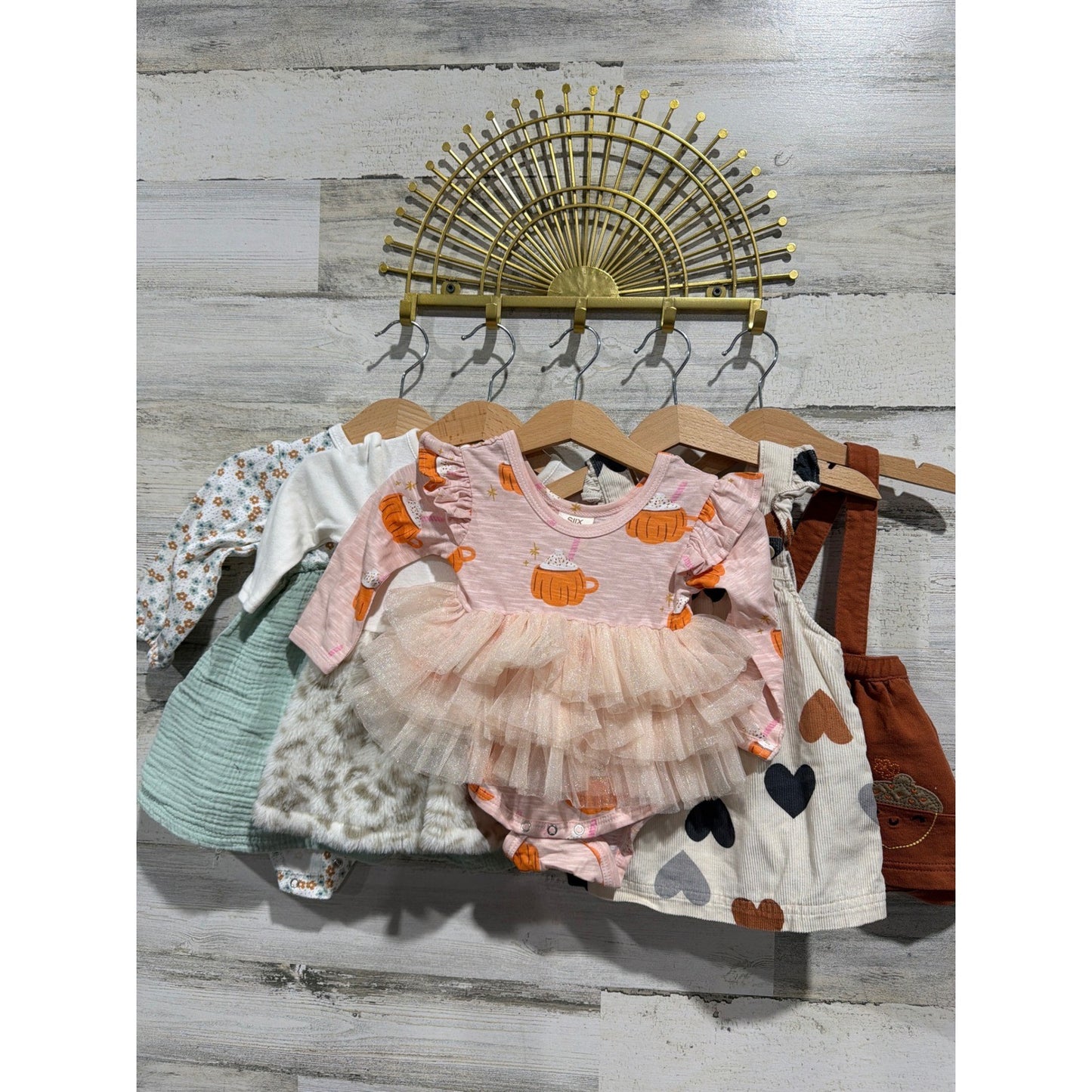 Rachel Zoe Siix Carters Girls 6M Dress Skirt Bundle Acorn Pumpkin Spice Fall Lot0