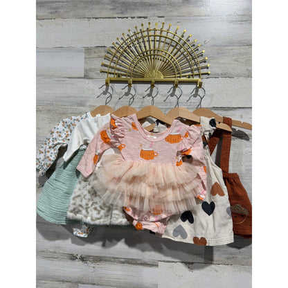 Rachel Zoe Siix Carters Girls 6M Dress Skirt Bundle Acorn Pumpkin Spice Fall Lot0