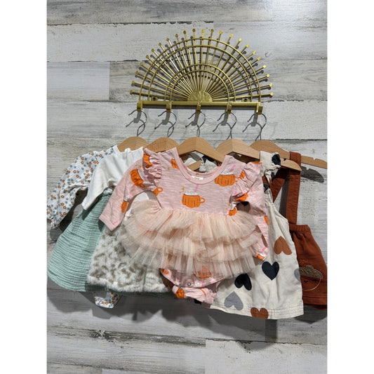 Rachel Zoe Siix Carters Girls 6M Dress Skirt Bundle Acorn Pumpkin Spice Fall Lot0