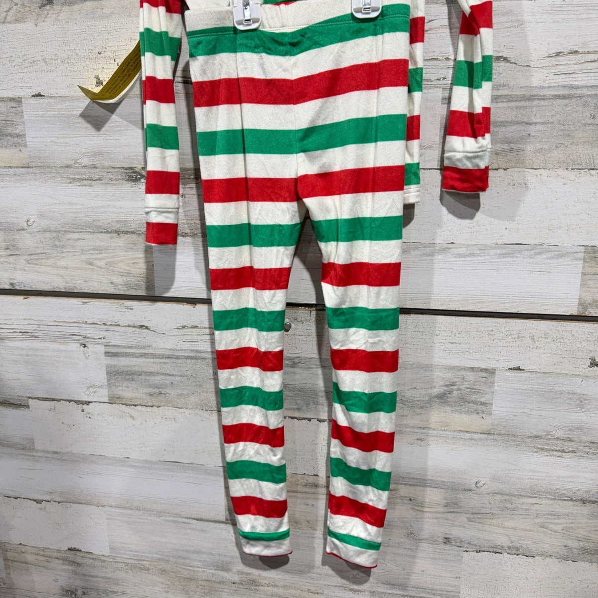 Cat & Jack Holiday Stripe Pajama Set Kids 10 Red Green Fleece Christmas NWT4