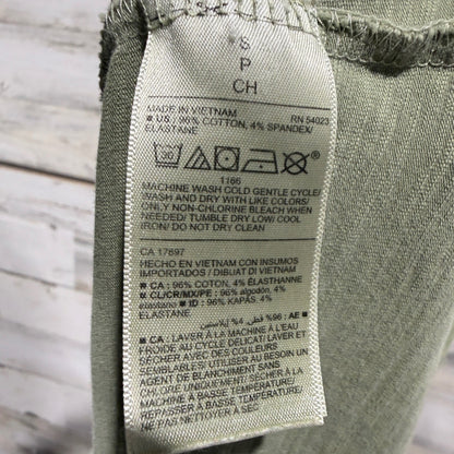 Old Navy Tiered Sleeveless Midi Dress Women S Green Cotton Slub Casual EUC2