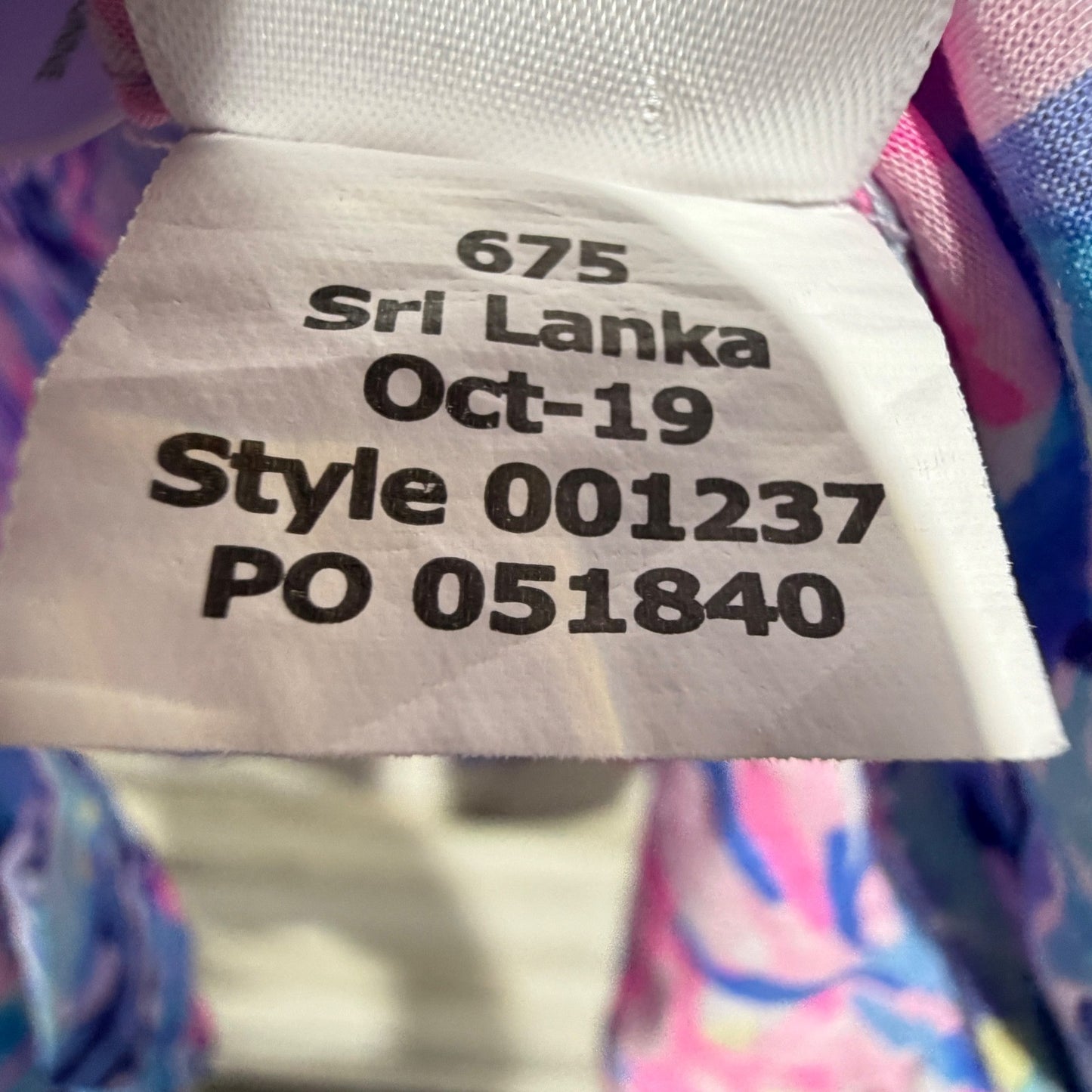 Lilly Pulitzer Button Down Tunic Women Medium Pink Blue Floral Rayon Preppy EUC4